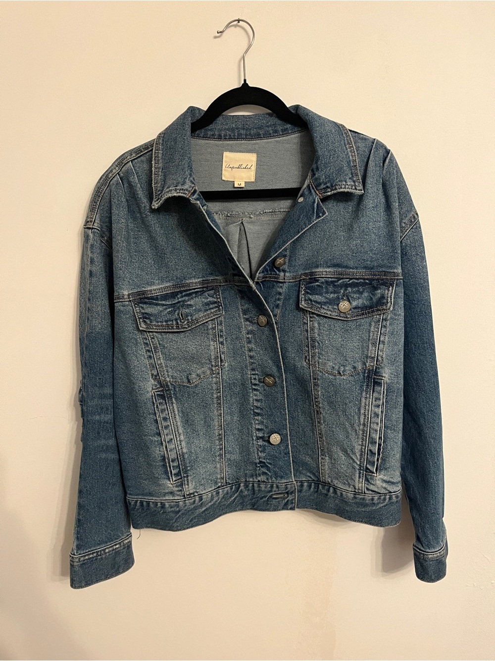 Unpublished M- Light Wash Denim Jacket - Classic Button Front